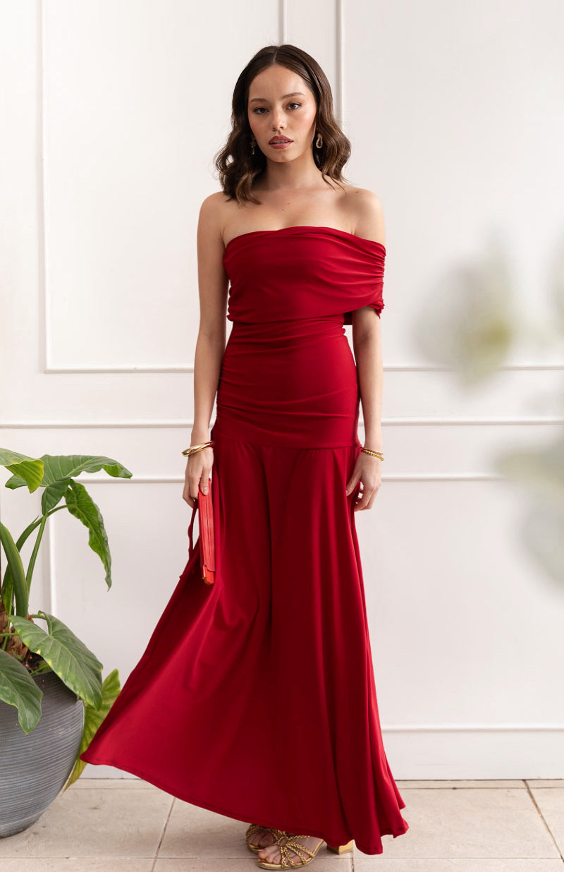 Vestido Fiesta Caroline Rojo