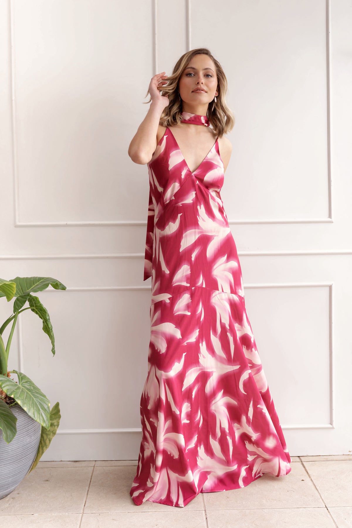 Vestido Fiesta Prim Rosado Print - Edición Limitada