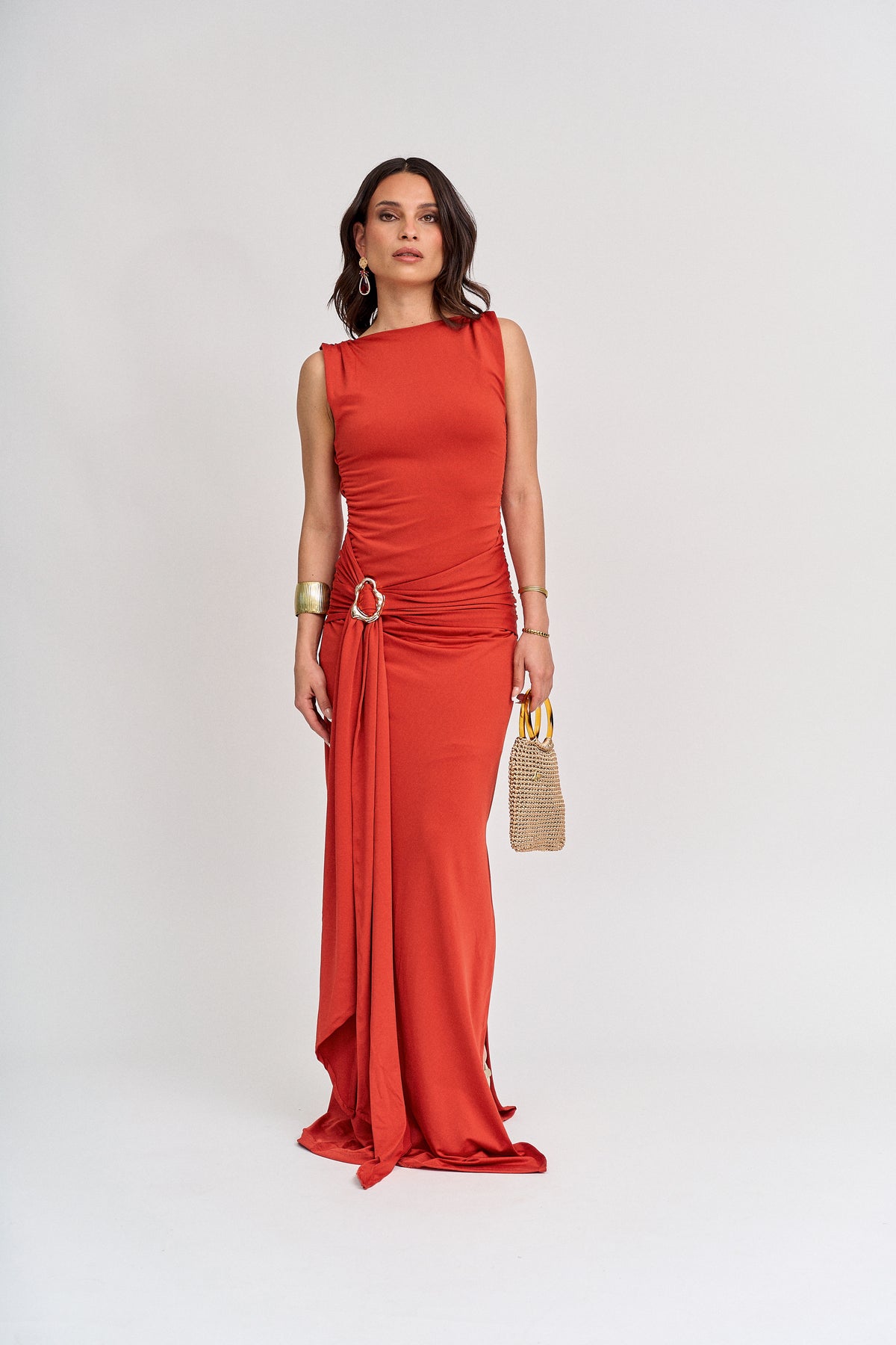 Vestido Lía Terracota