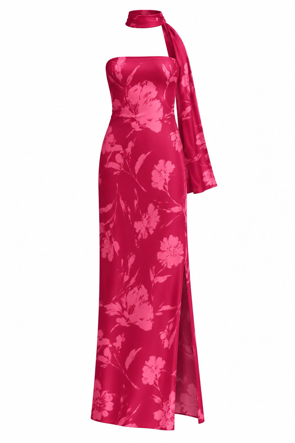 Vestido Fiesta Carlota Fucsia Print