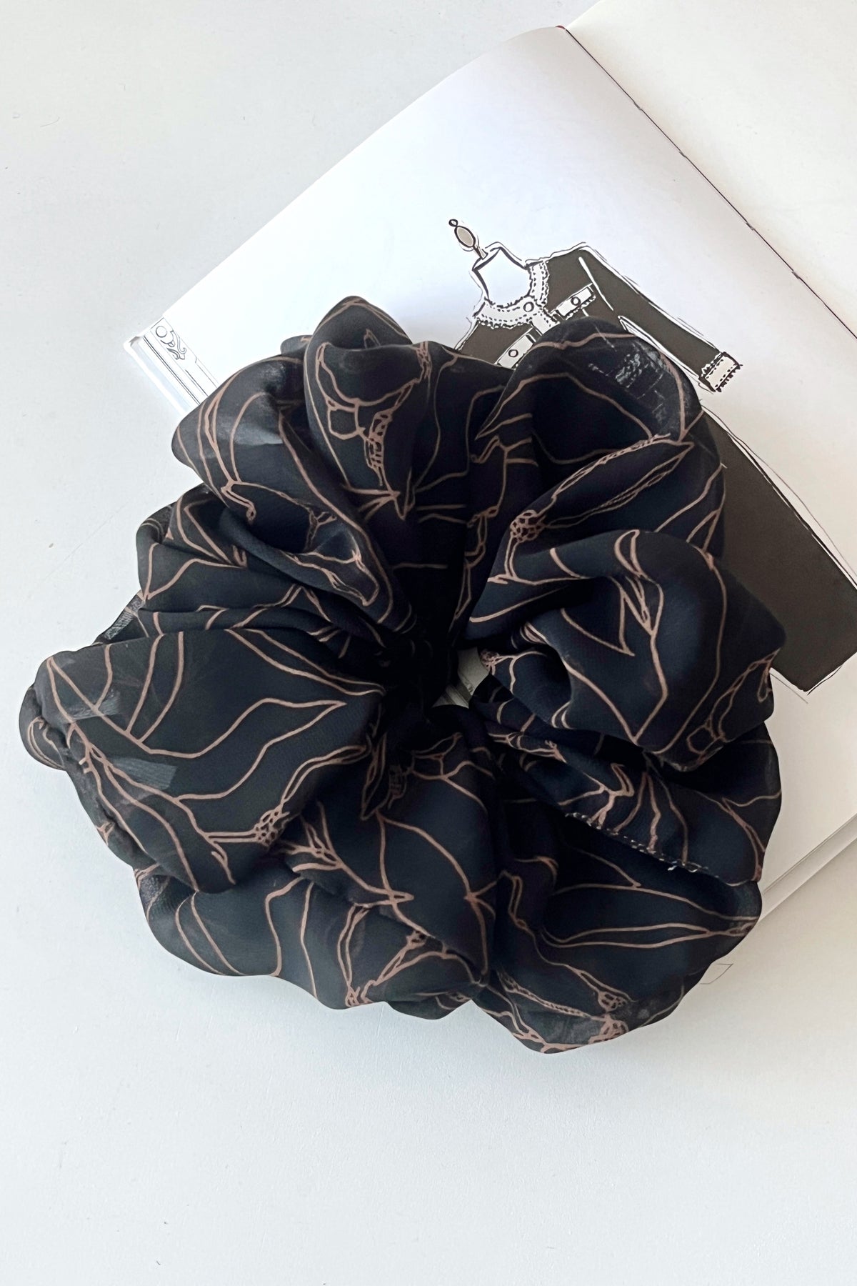 Accesorio Colet Negro Print Gasa