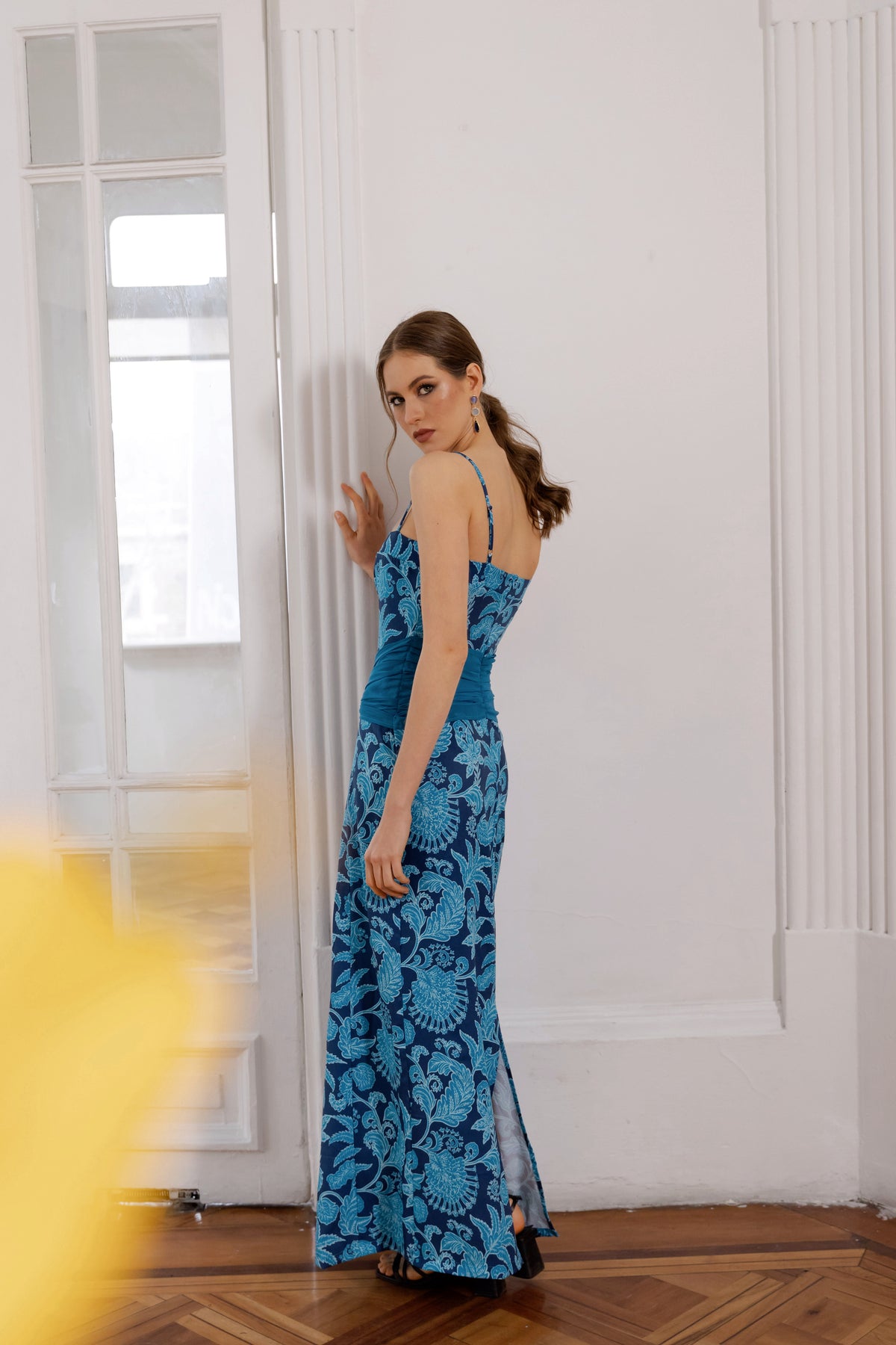 Vestido Fiesta Cossima Petróleo Print - Edición Limitada