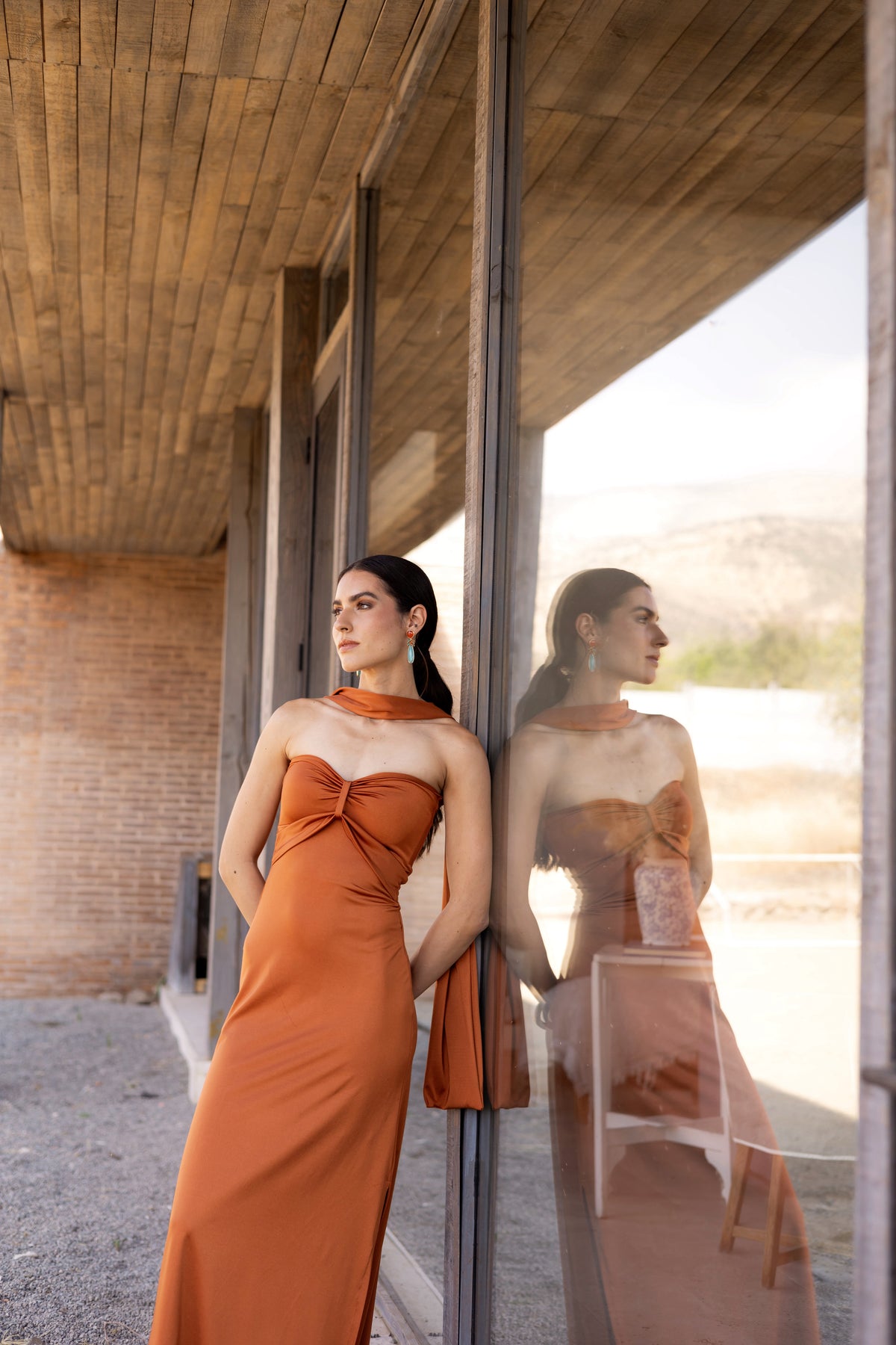 Vestido Fiesta Candela Cobre