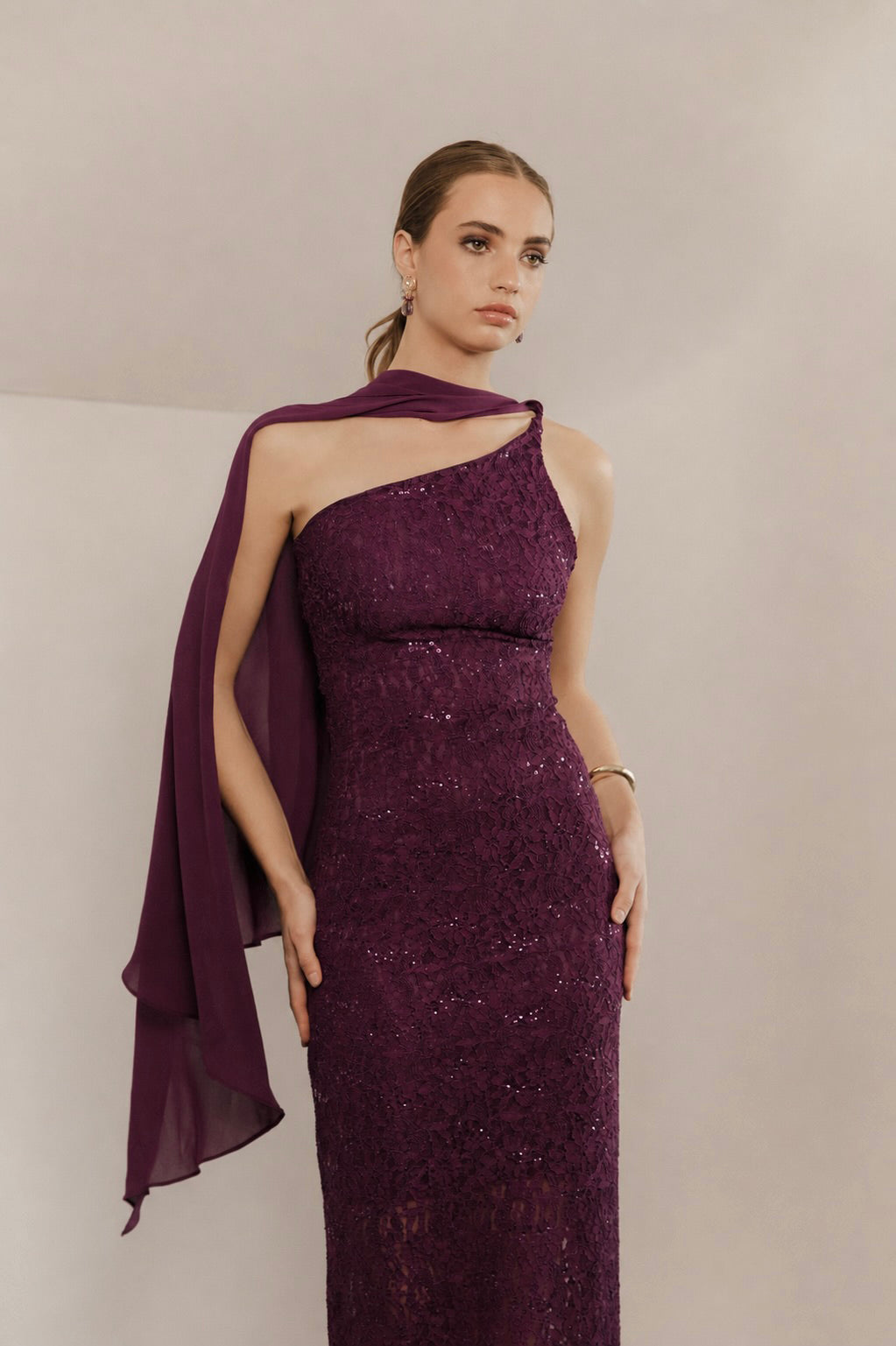 Vestido Fiesta Gemma Morado