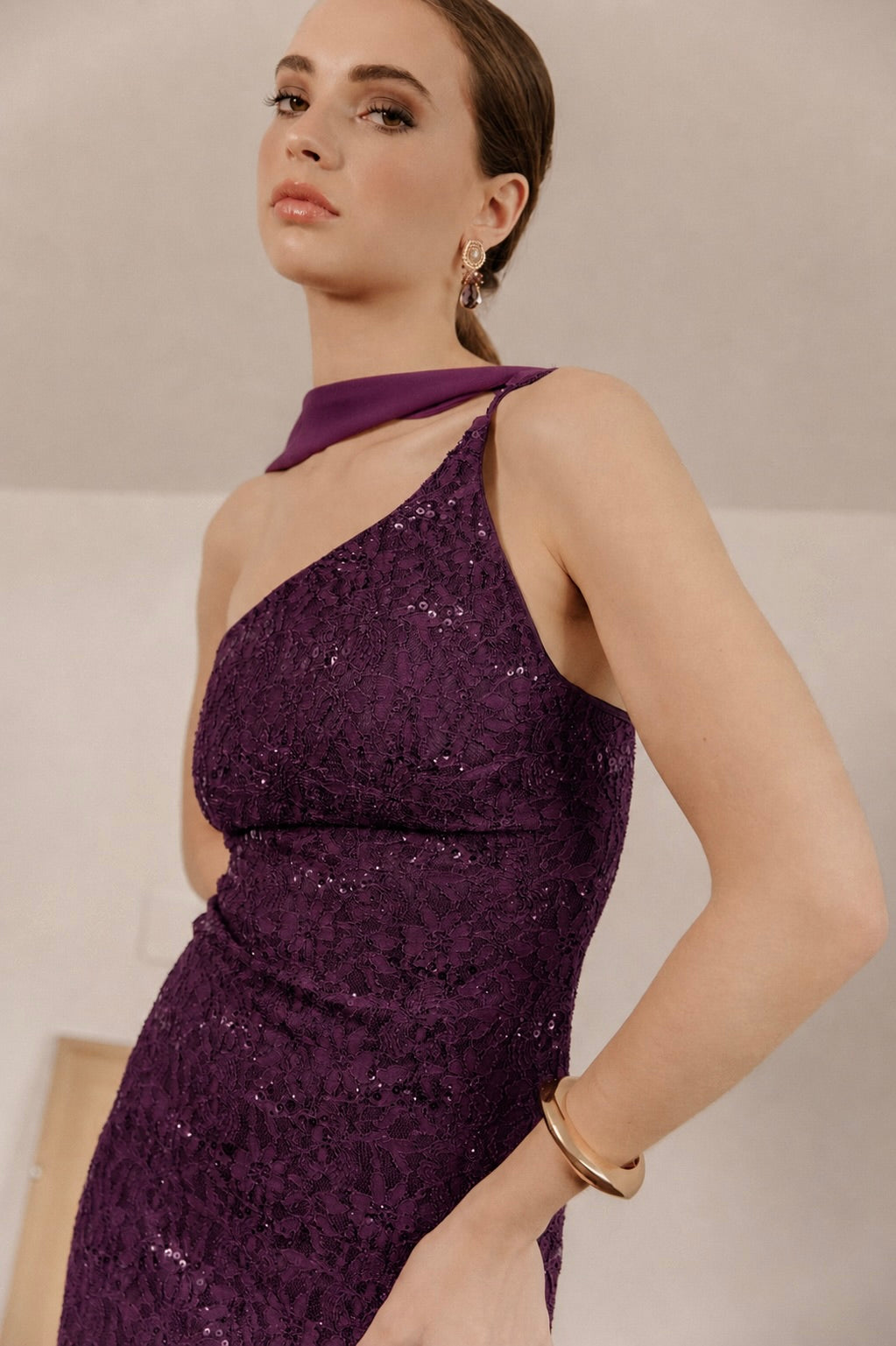 Vestido Fiesta Gemma Morado