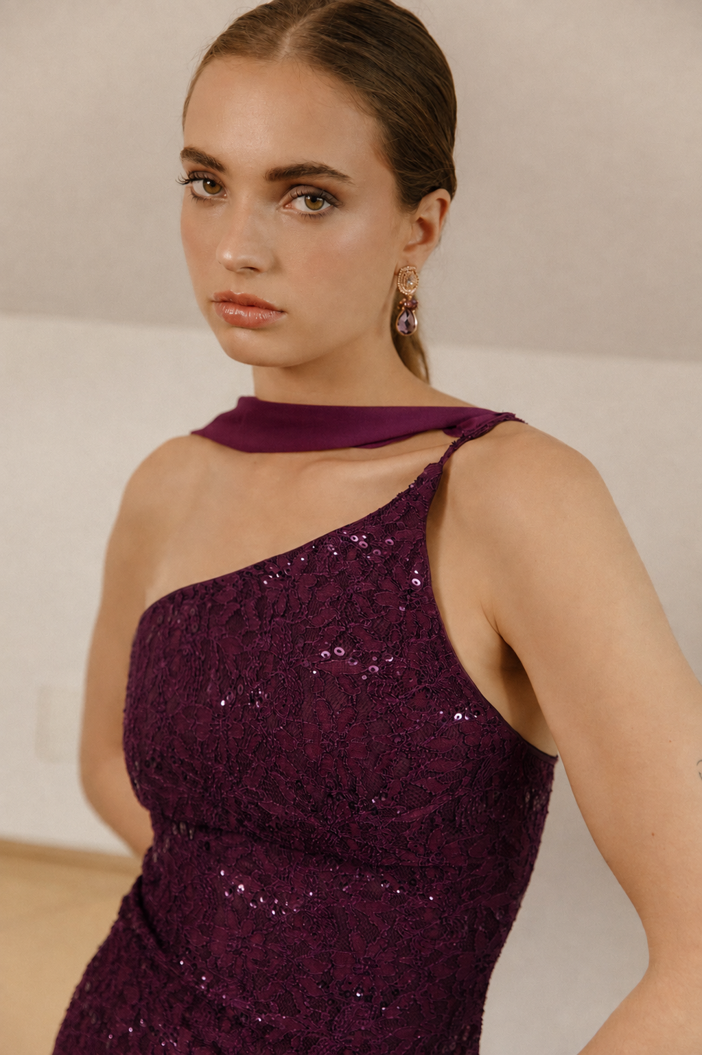 Vestido Fiesta Gemma Morado