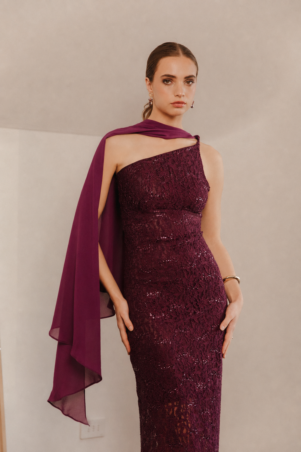 Vestido Fiesta Gemma Morado