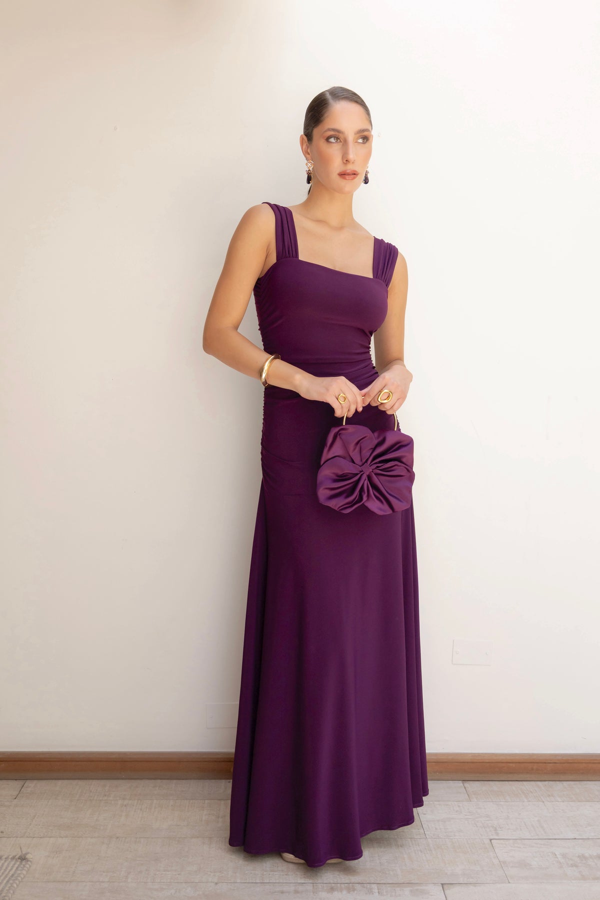 Vestido Fiesta Claudette Morado Vino