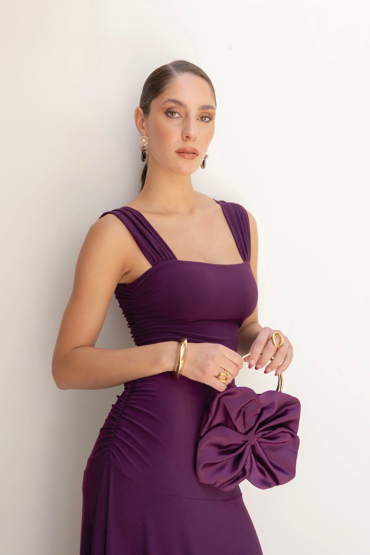 Vestido Fiesta Claudette Morado Vino