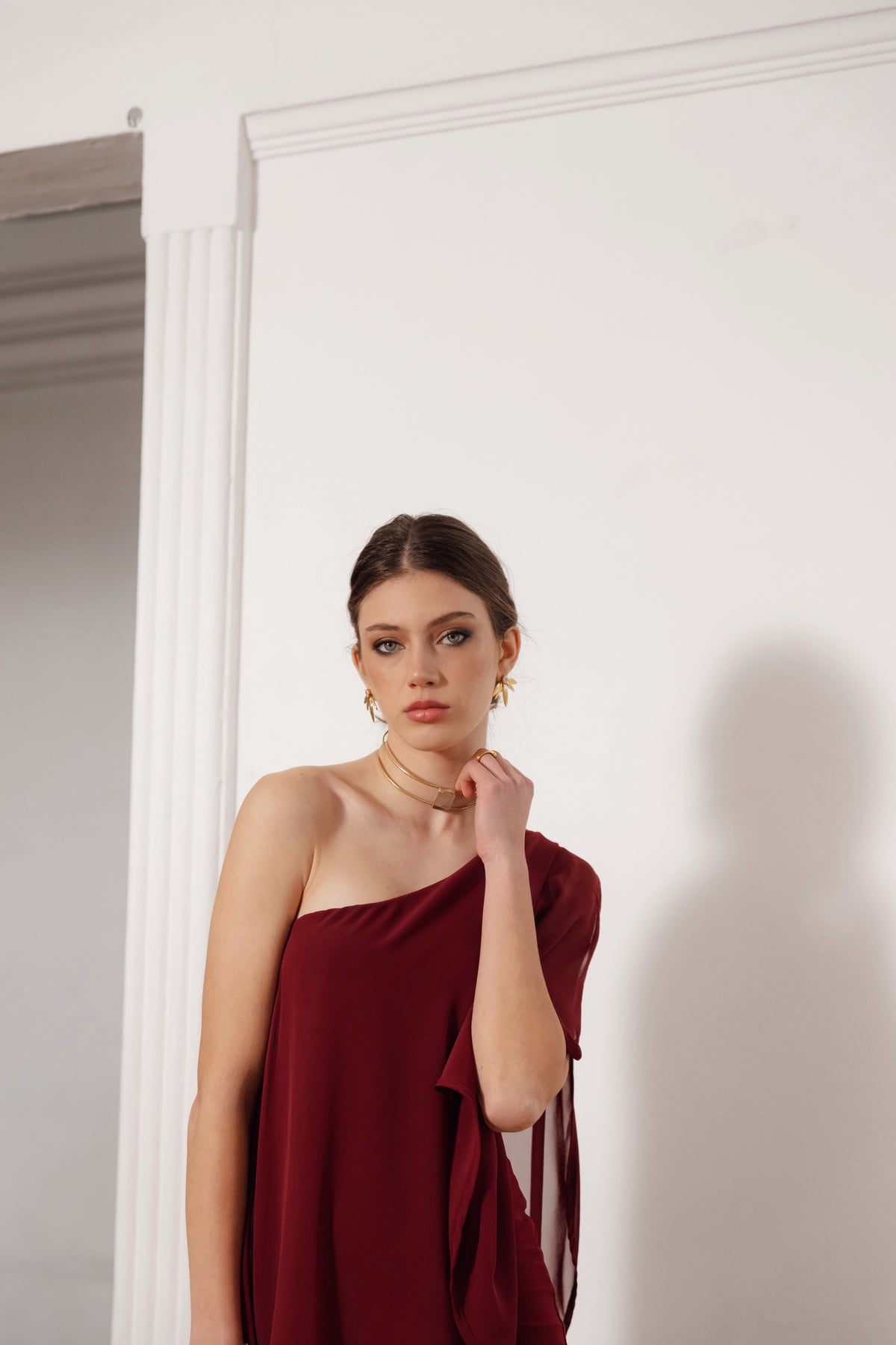 Vestido Fiesta Amarantta Burdeo