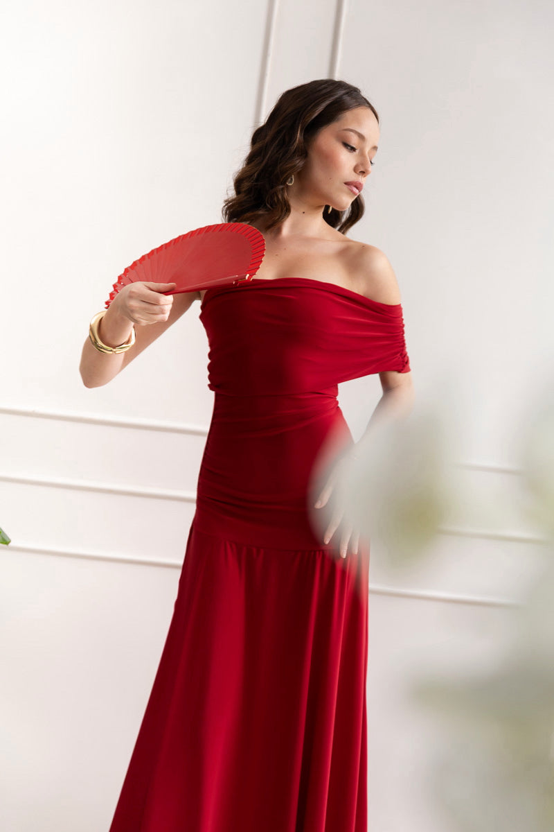 Vestido Fiesta Caroline Rojo - Pre Venta
