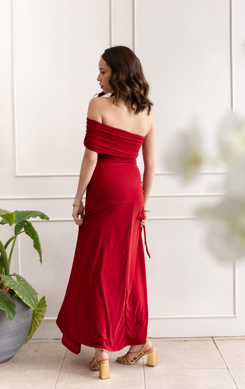 Vestido Fiesta Caroline Rojo