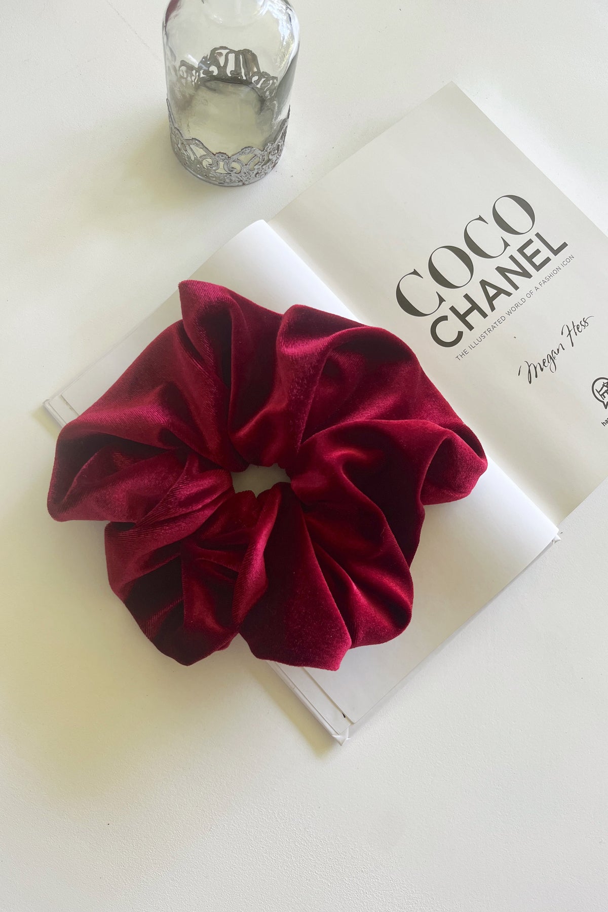 Accesorio Colet Terciopelo burdeo