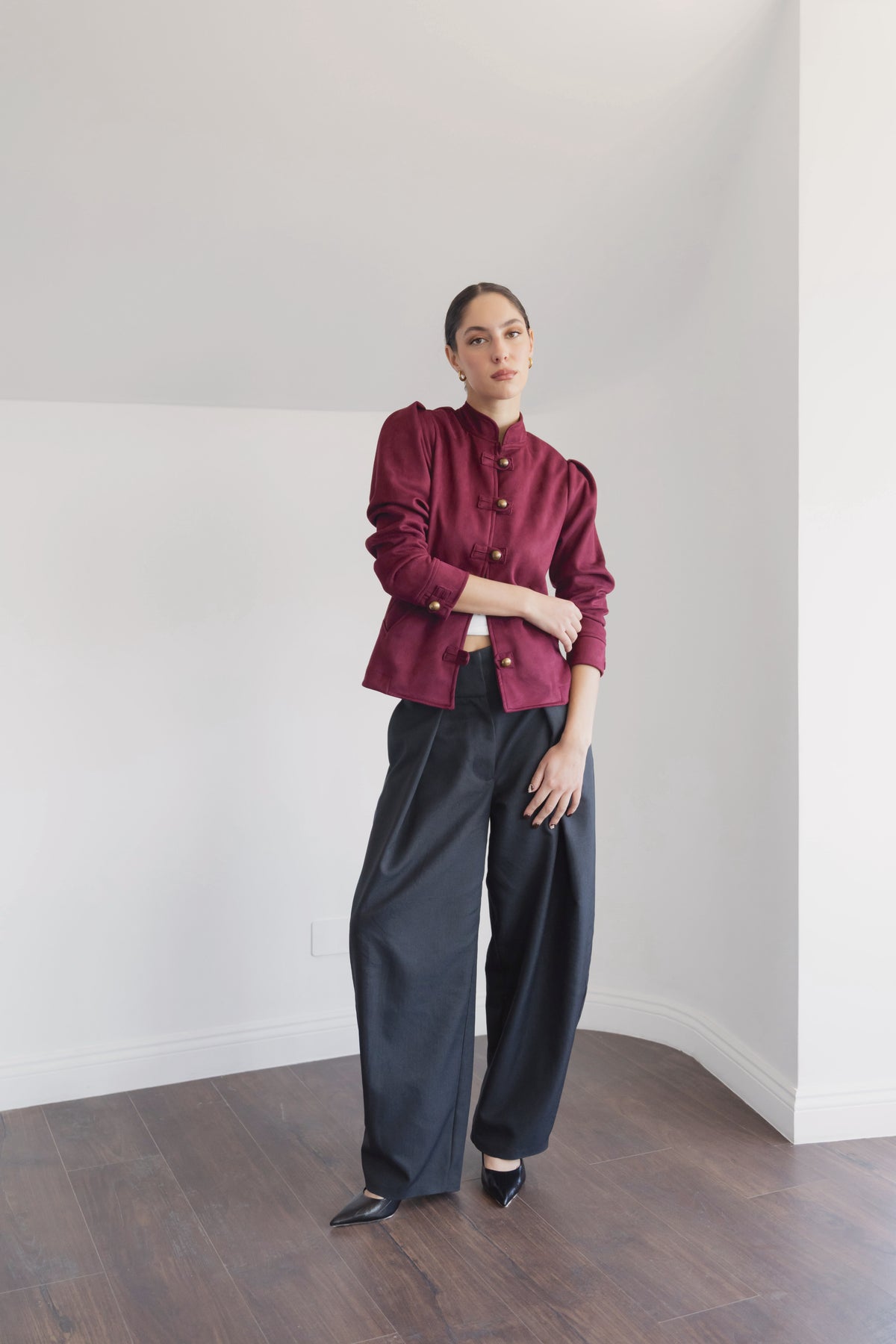 Chaqueta Akane Cherry Burdeo