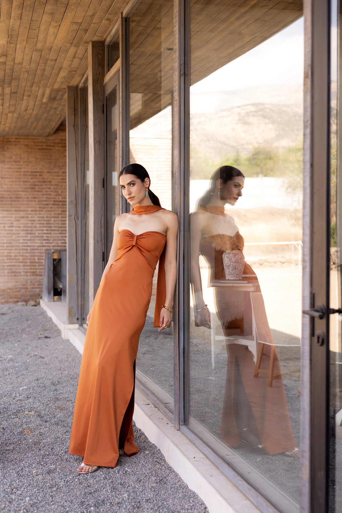 Vestido Fiesta Candela Cobre