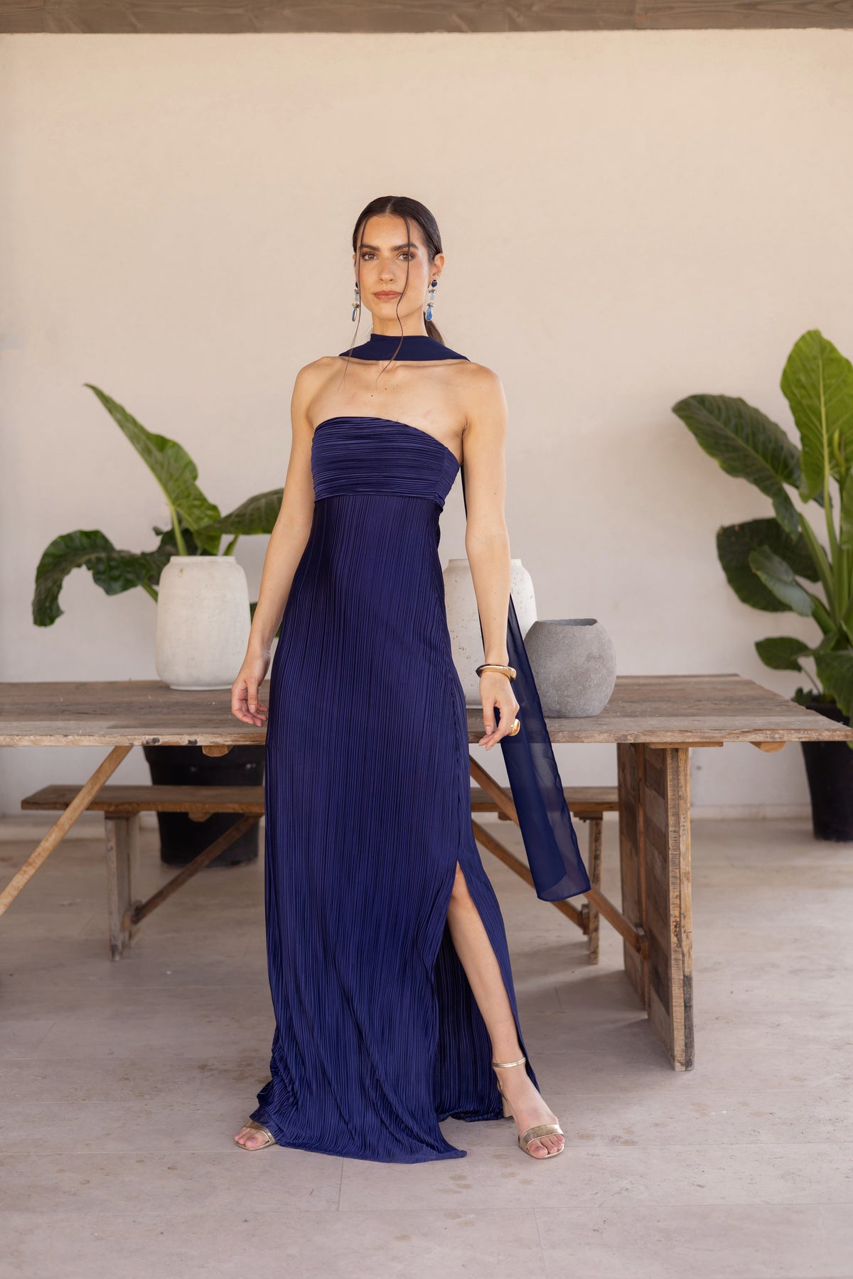 Vestido Fiesta Cattia Azul