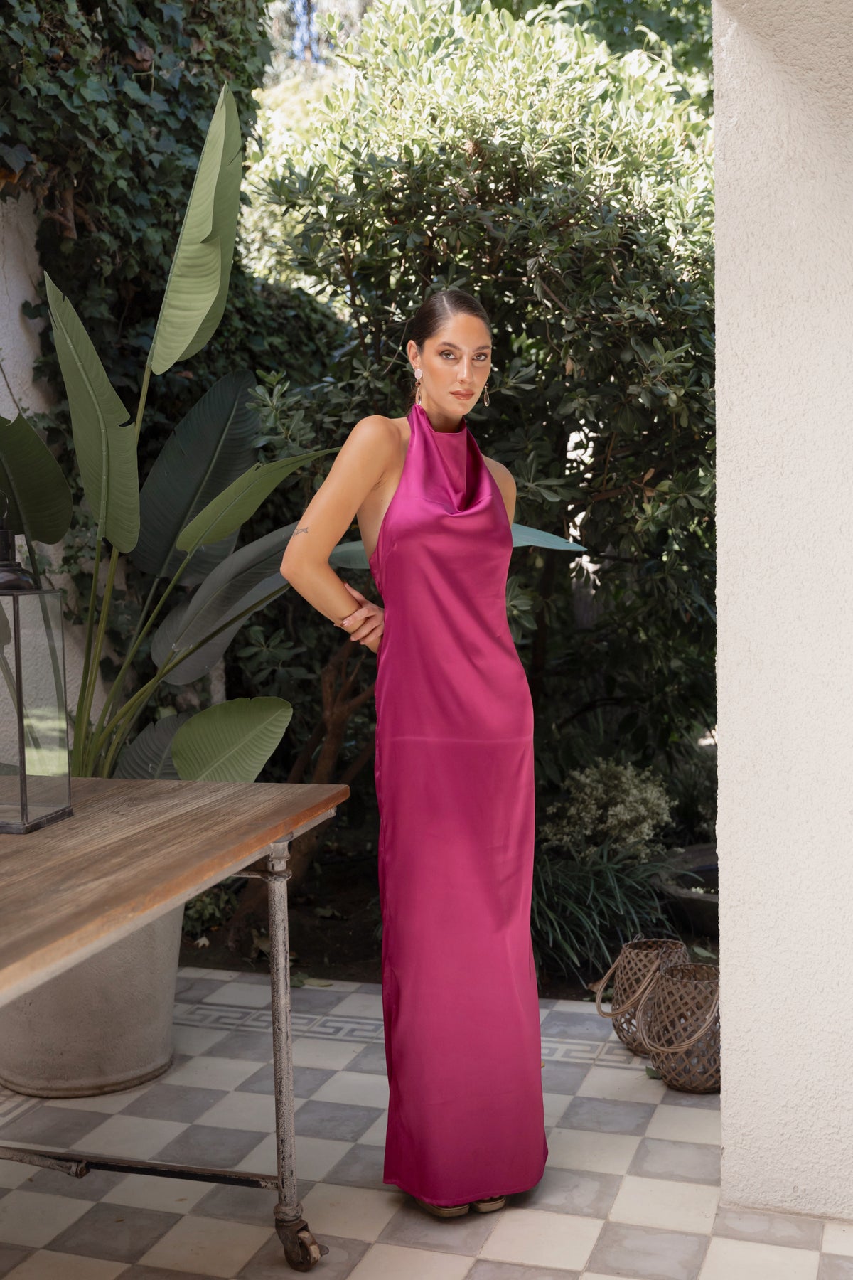 Vestido Fiesta Ángeles Magenta