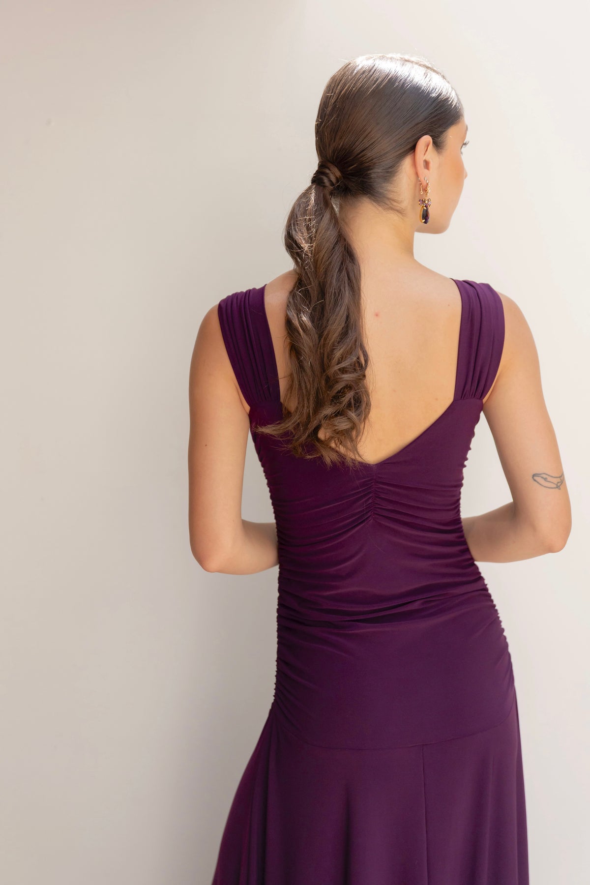 Vestido Fiesta Claudette Morado Vino