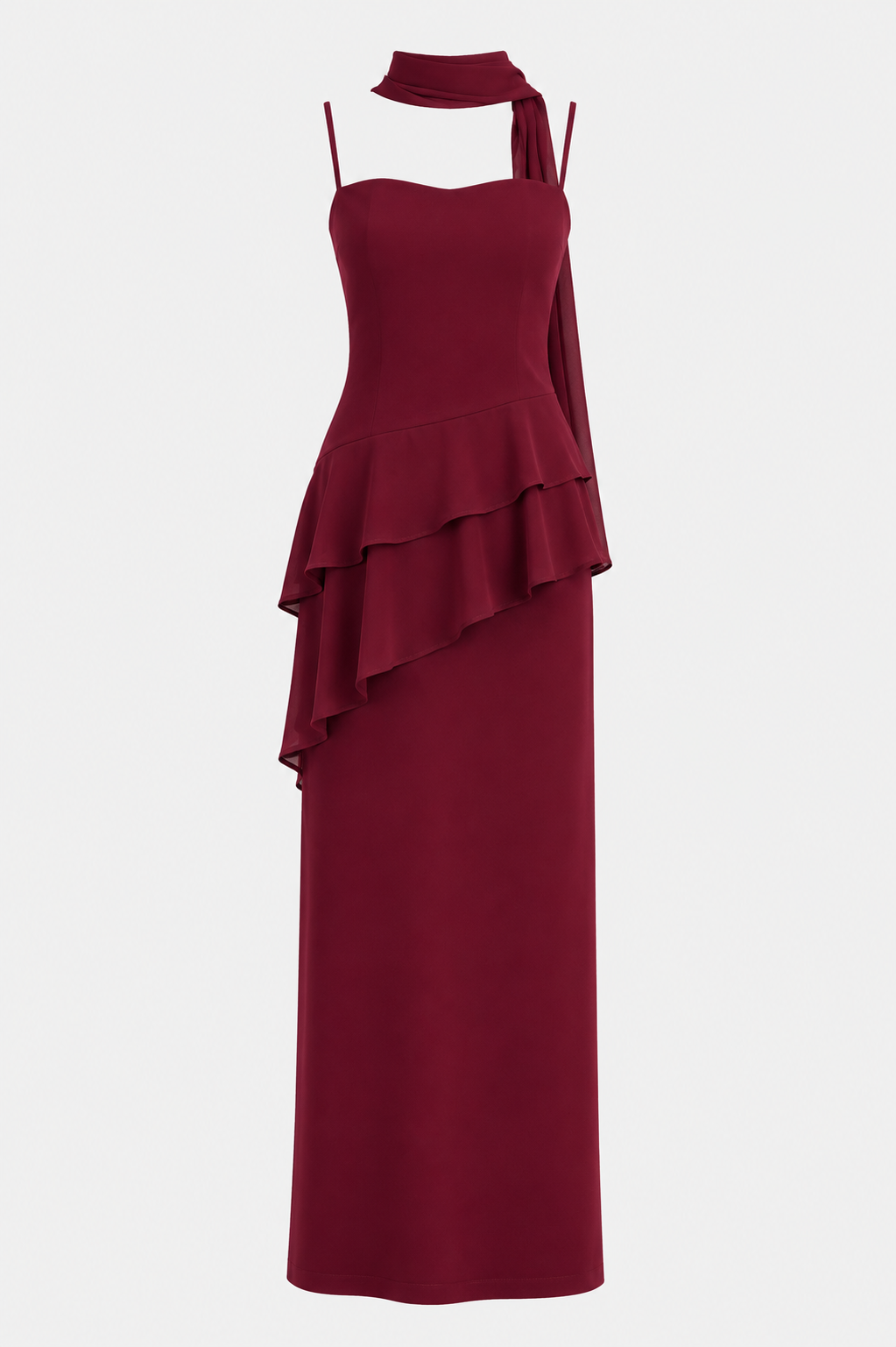 Vestido Fiesta Caetana Burdeo